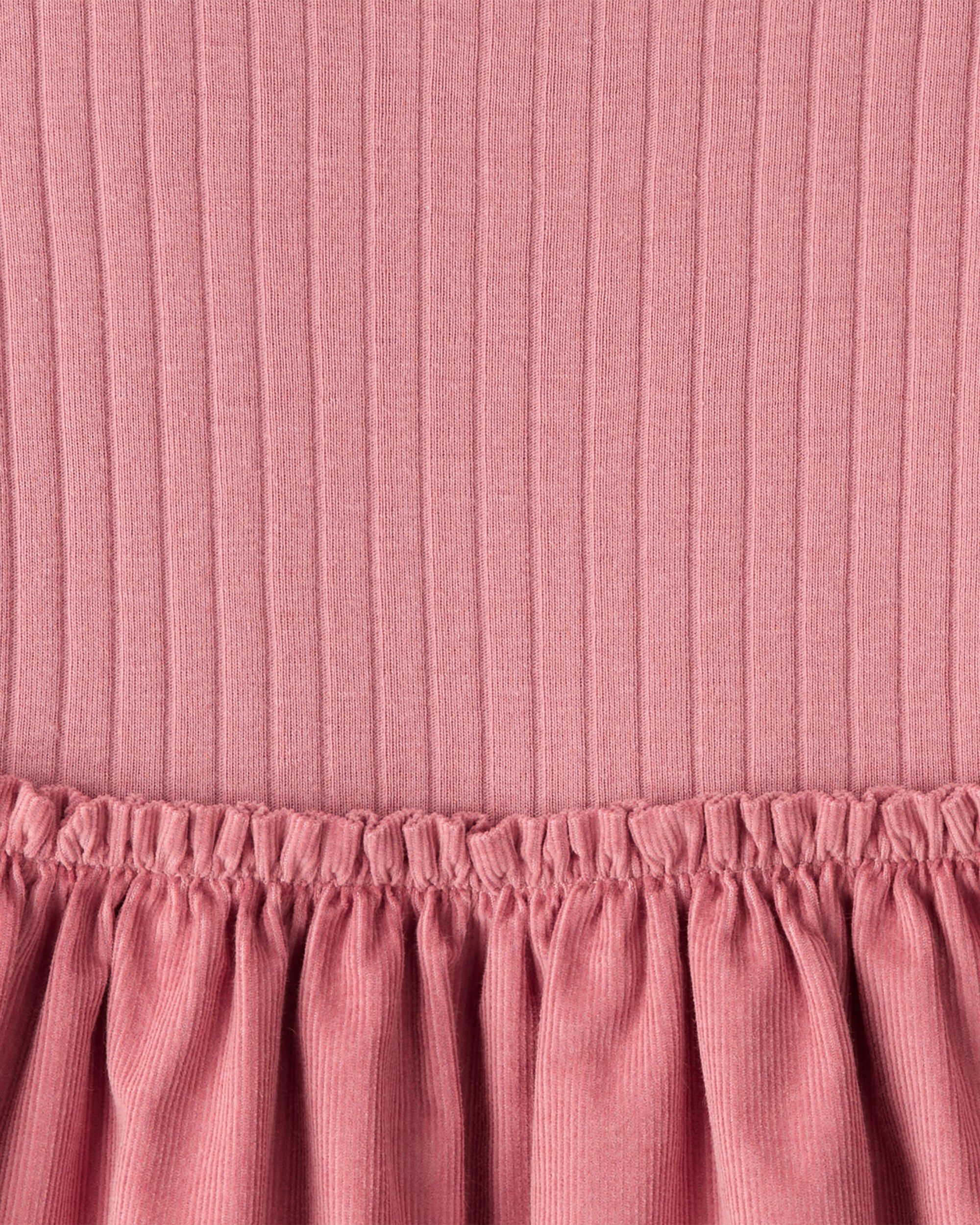 Toddler Girl Rib Knit Dress - Pink