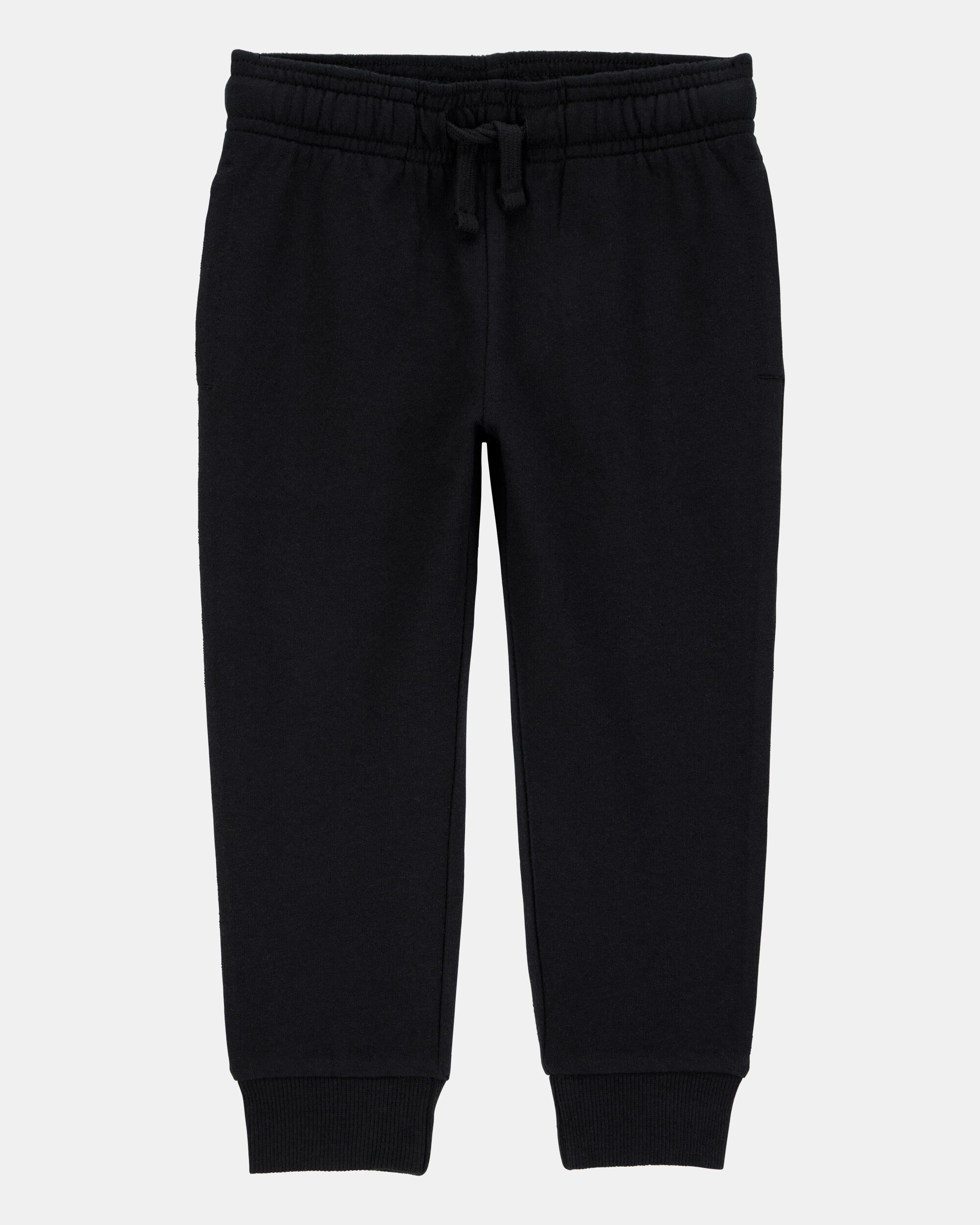 Baby Boy Pull-On Drawstring Joggers - Black