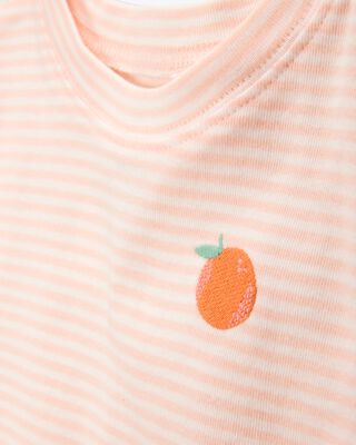 Product image 2 of Toddler Orange Print Snug Fit Cotton 4-Piece Pajamas