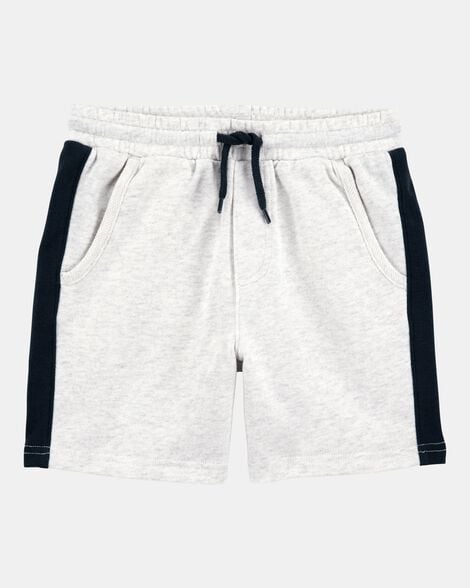 kid pull-on french terry shorts - grey