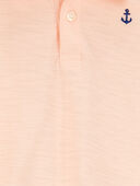 Orange/Blue - Toddler 2-Piece Anchor Polo Outfit Set - Orange/Blue, Selected