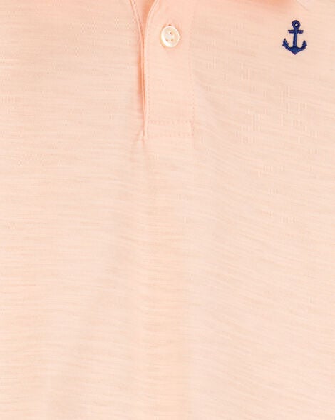  Product image 2 of Toddler 2-Piece Anchor Polo Outfit Set - Orange/Blue