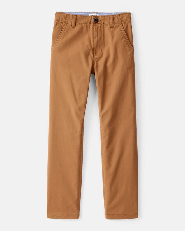 Product image 1 of Boys Flat Front Fashion Pants - Brown
