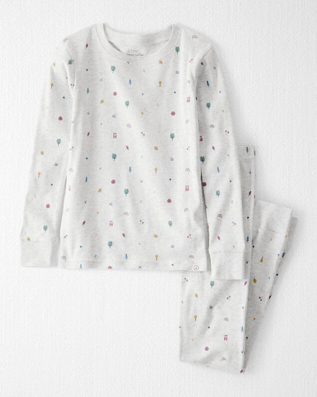 Product image 1 of Kid Organic Cotton Pajamas in Nature Icon Print