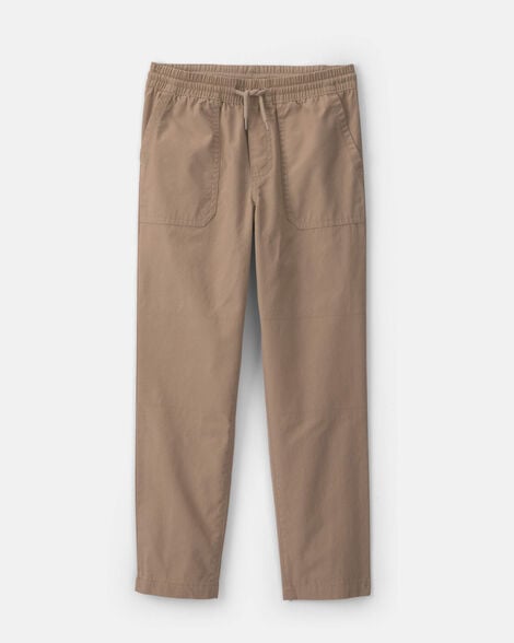 boys canvas pull-on pants - khaki