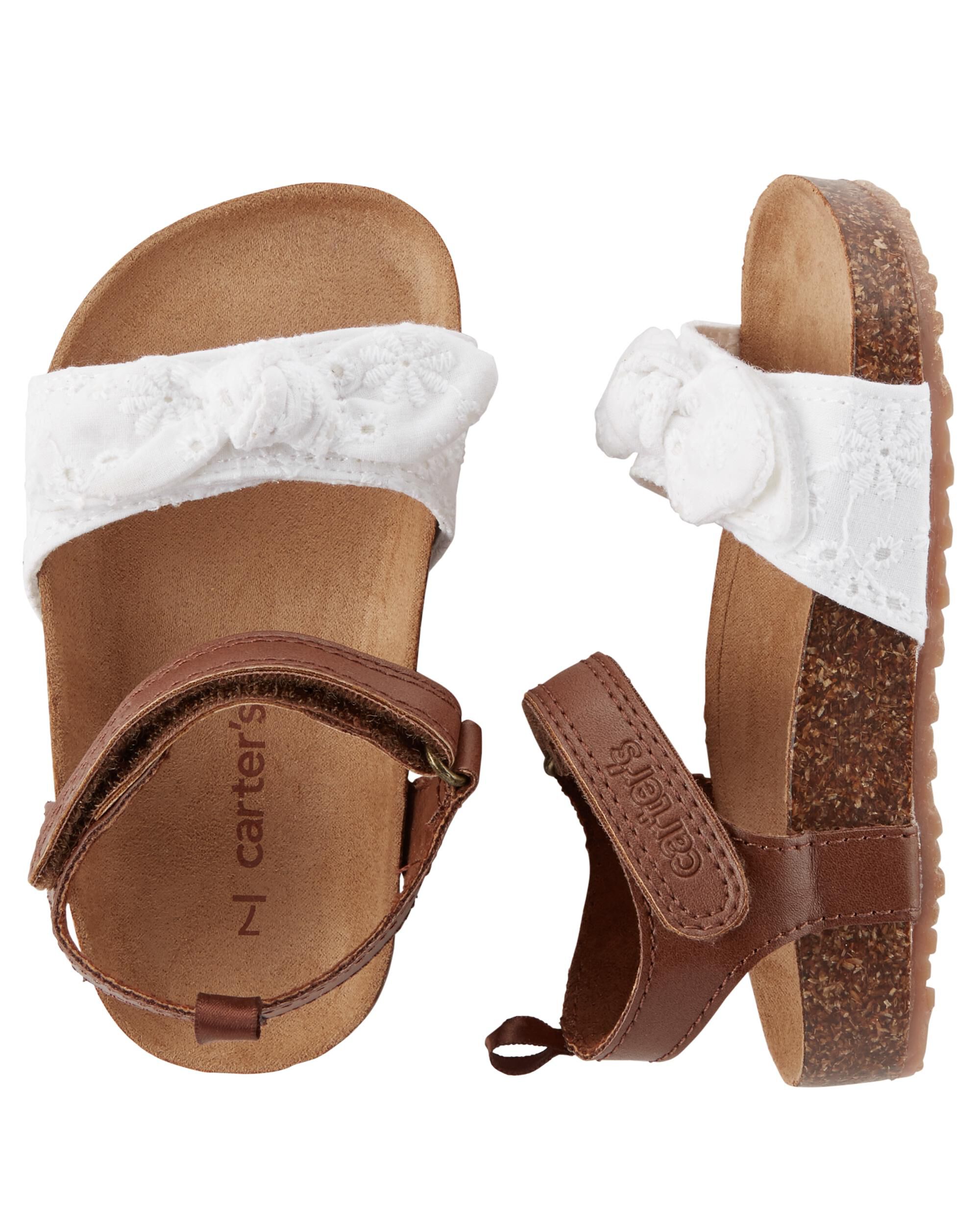 Carter's Eyelet Cork Sole Sandals
