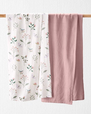 Product image 1 of Baby 2-Pack Organic Cotton Muslin Swaddle Blankets