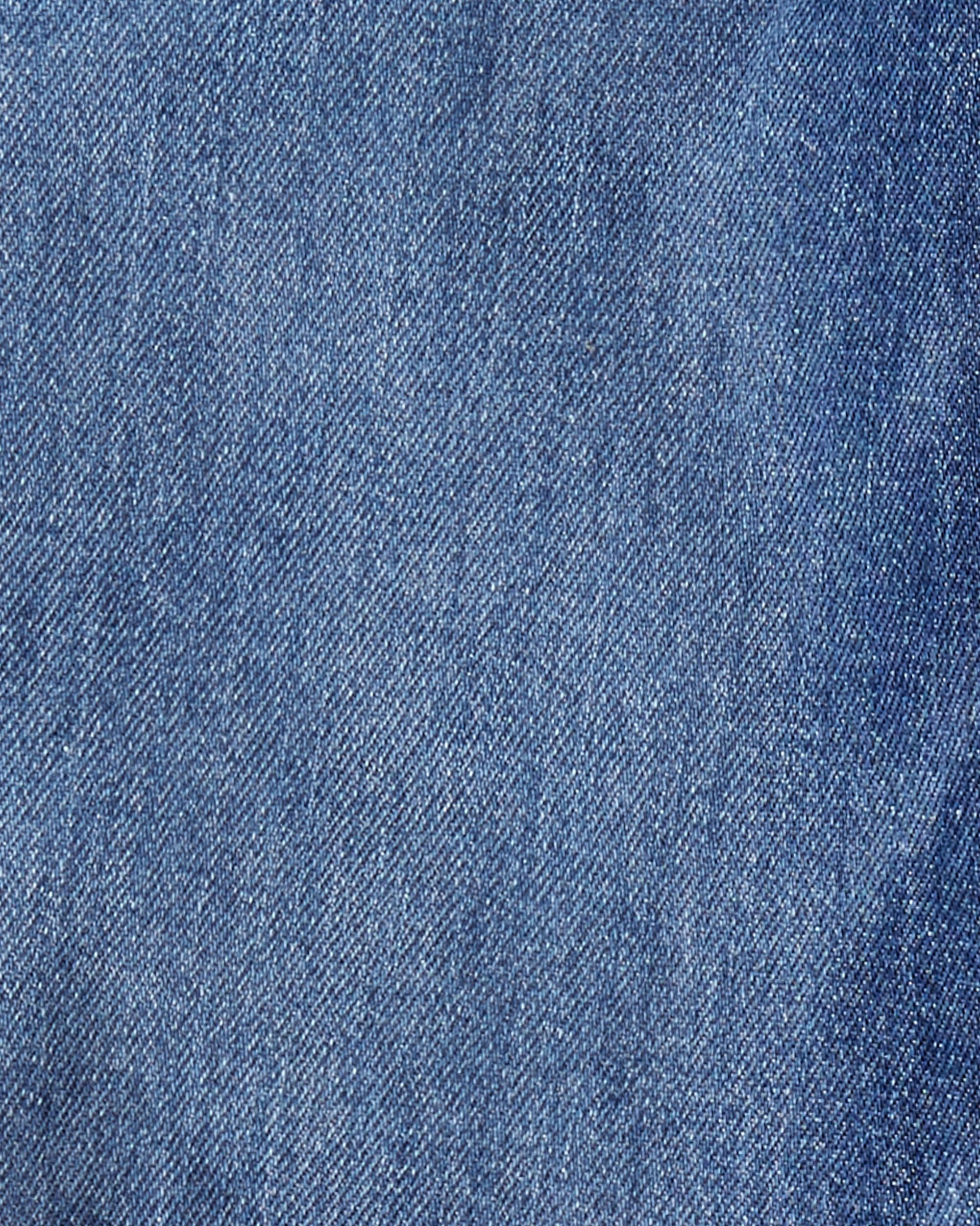 Girls Denim Barrel Jeans - Blue