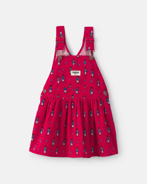 Toddler Girl Nutcracker Corduroy Skirtall - Red