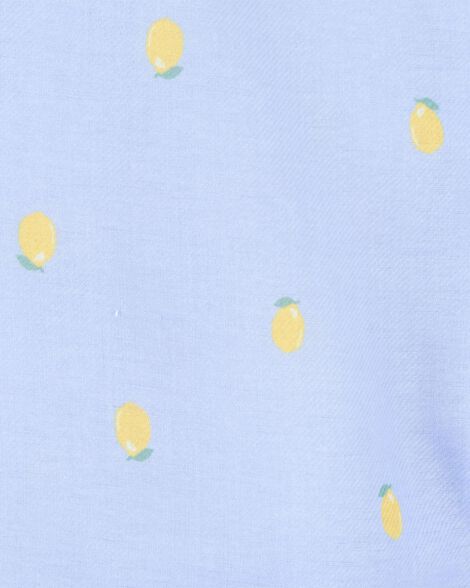 Product image 2 of Kid Lemon Print Loose Fit 2-Piece Pajamas - Blue