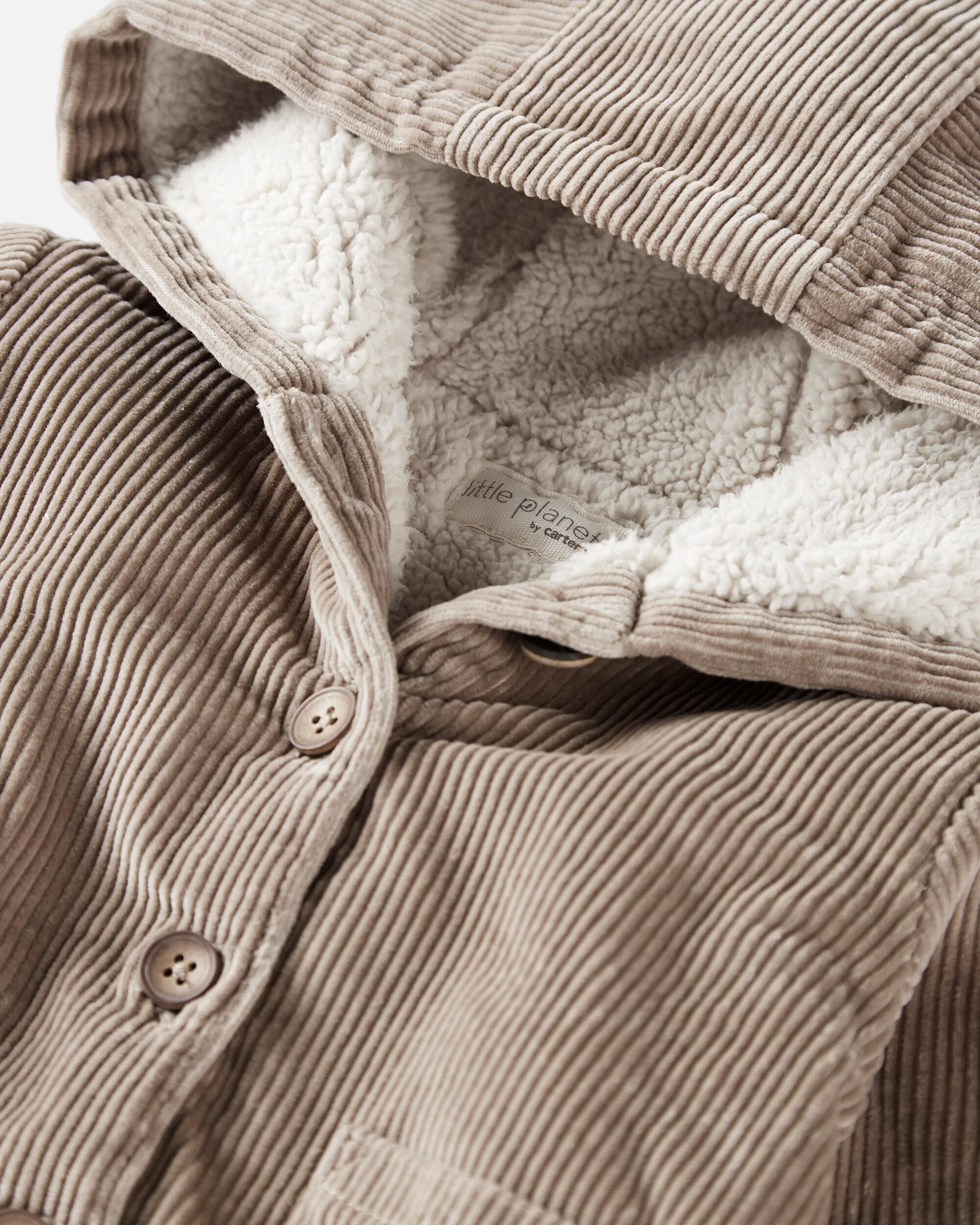 Baby Sherpa Lined Corduroy Jacket Made With Organic Cotton