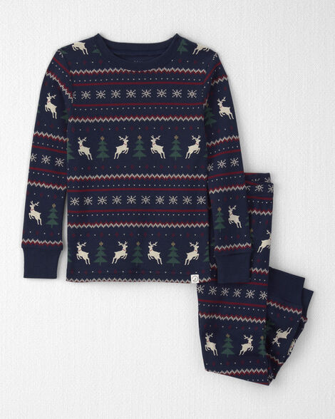 Toddler 2-Piece Organic Cotton Fair Isle Pajamas