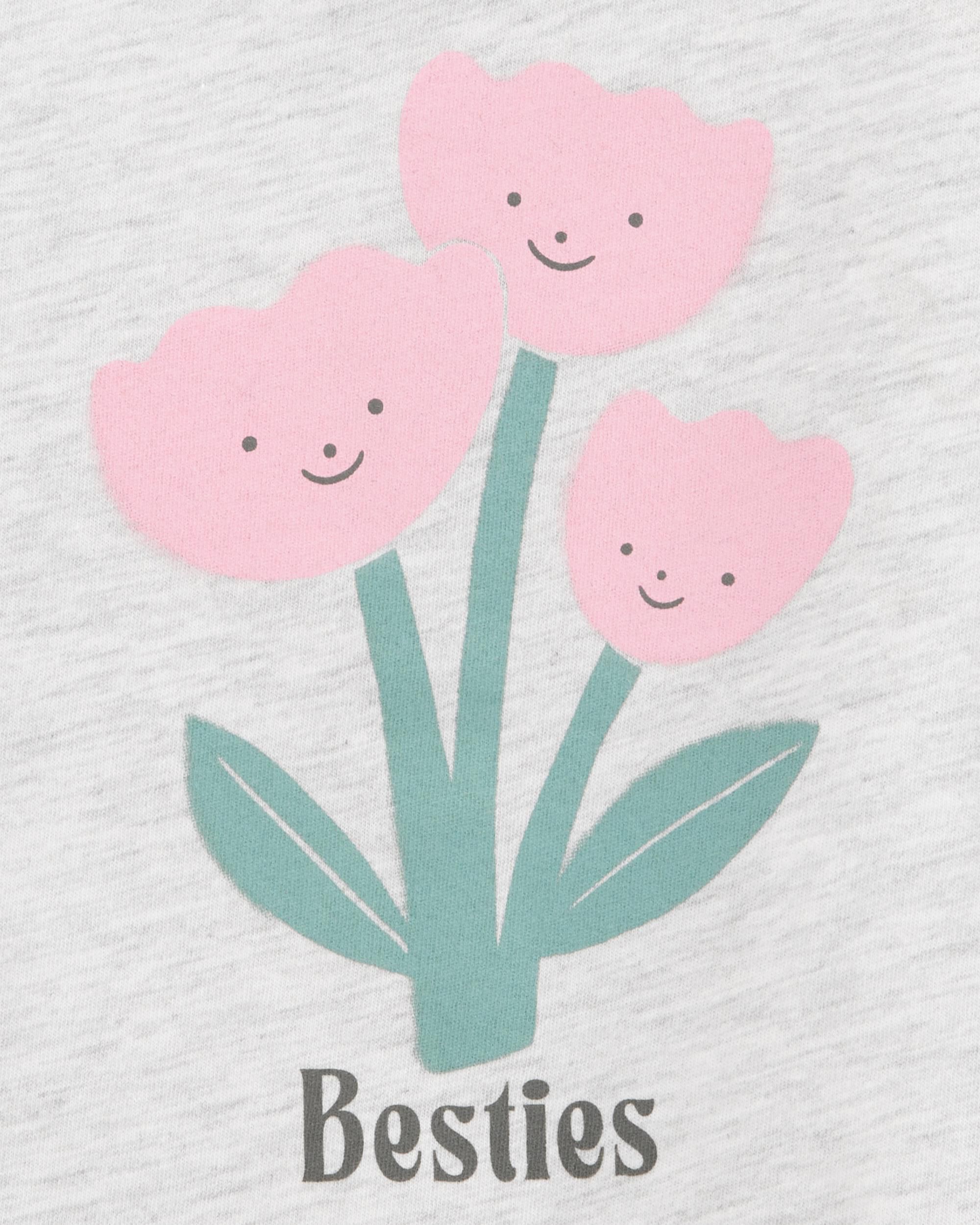 Toddler Besties Short-Sleeve Graphic Tee - Grey