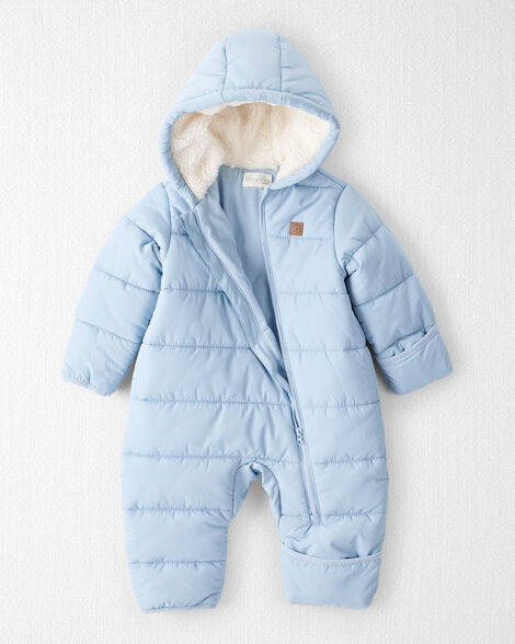 Baby Girl 1-Piece Snowsuit Made with Recycle Materials