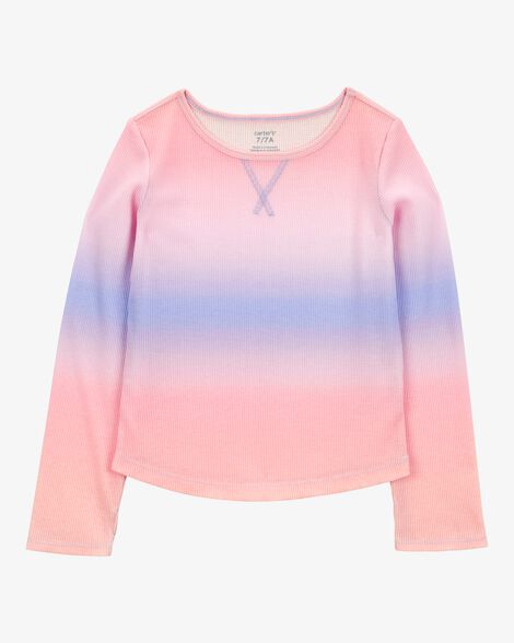  Product image 1 of Kid Ribbed Ombre Long-Sleeve Top - Purple/Pink