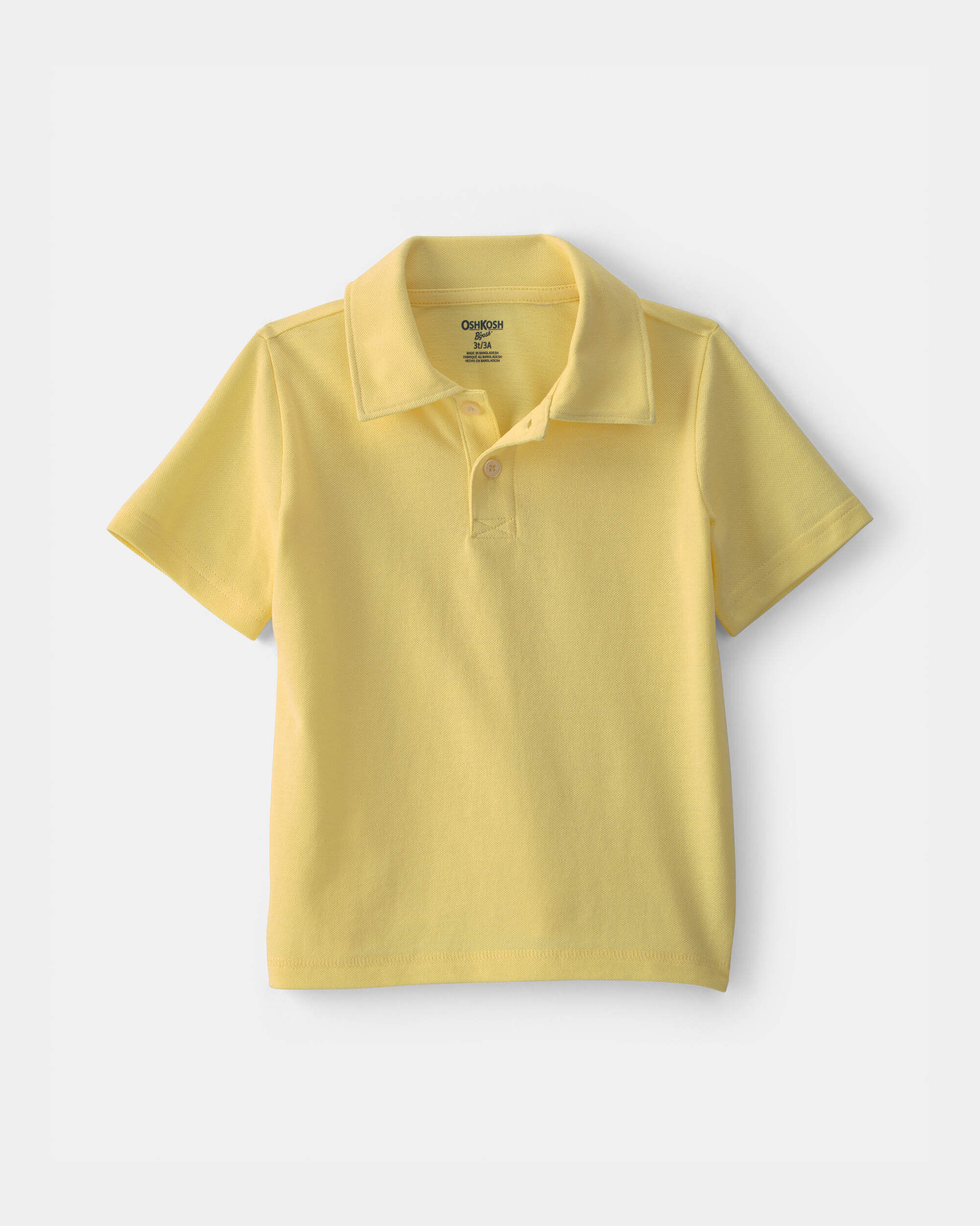 OshKosh Bgosh Toddler Boy Uniform Piqu Polo Shirt 2T Yellow 11$