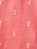 Hibiscus - Toddler Organic Cotton Knit Romper in Seahorse Print, Selected