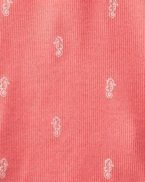  Product image 3 of Toddler Organic Cotton Knit Romper in Seahorse Print