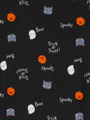 Black - Kid 2-Piece Black Halloween 100% Cotton PJs , Selected
