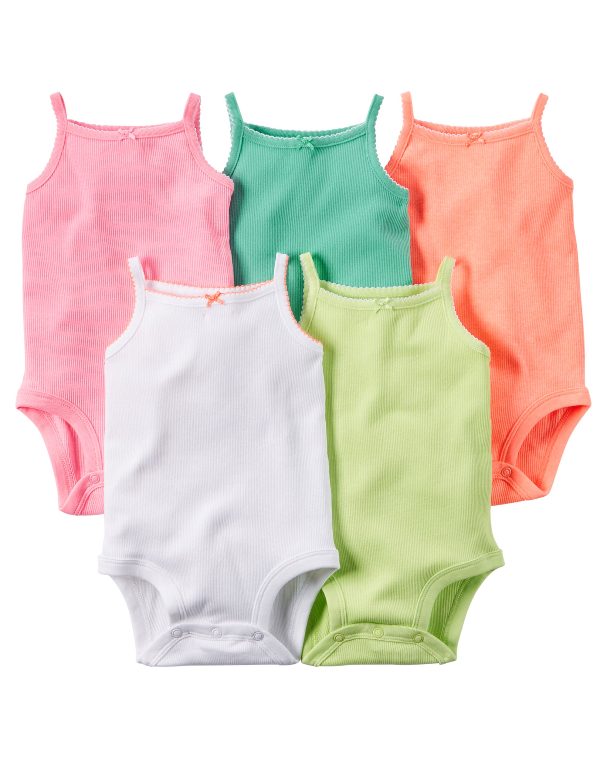 carters baby girl sleeveless bodysuits