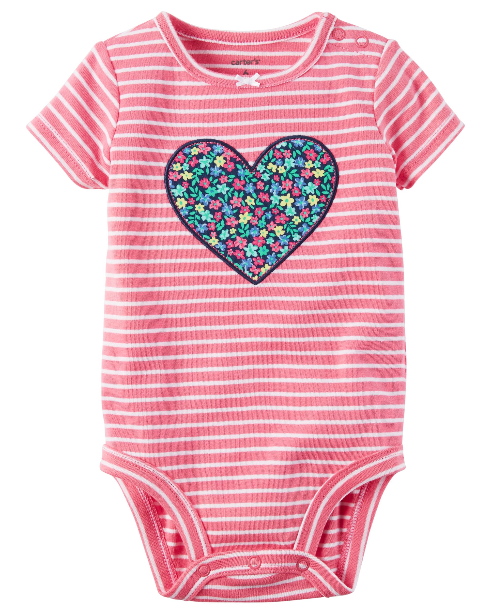 Striped Heart Bodysuit | Carters.com