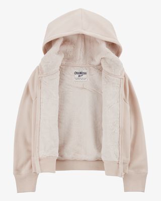 Product image 2 of Kid Fleece-Lined Zip-Up Jacket - Tan