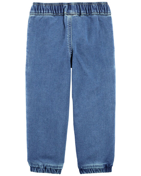  Product image 2 of Baby Knit-Like Denim Drawstring Joggers
