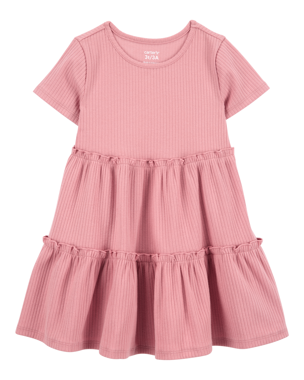 Toddler Solid Short-Sleeve Dress - Pink - Carter's | Carter's