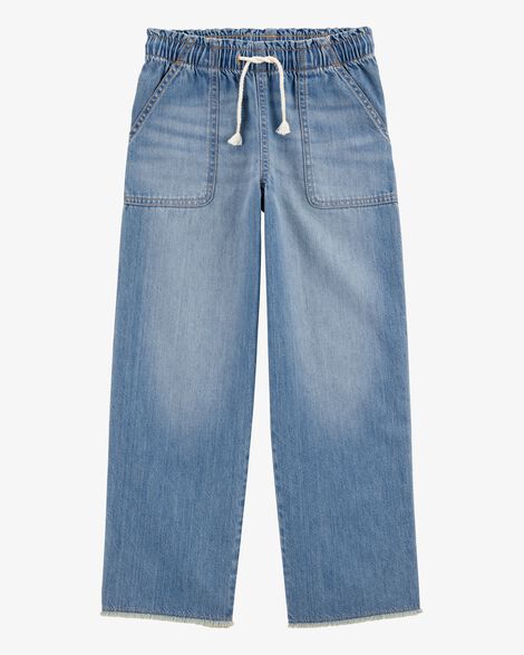  Product image 1 of Kid Pull-On Wide Leg Denim Pant - Ozone Wash