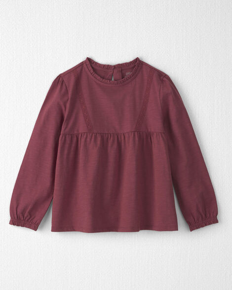 Girls Organic Cotton Peplum Top