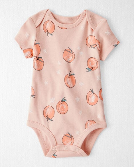 Product image 1 of Baby Organic Cotton Bodysuit in Peach Print