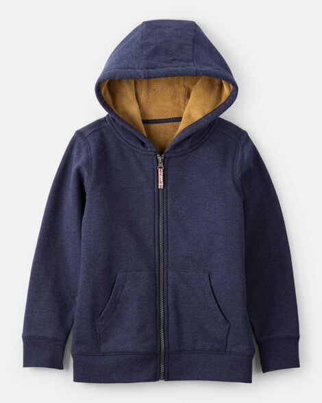 boys hooded zip-up jacket - navy