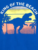 Blue - Toddler Dinosaur King Of The Beach Graphic Tee, Selected
