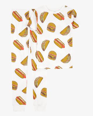 Product image 1 of Kid 2-Piece Food Print 100% Snug Fit Cotton Pajamas