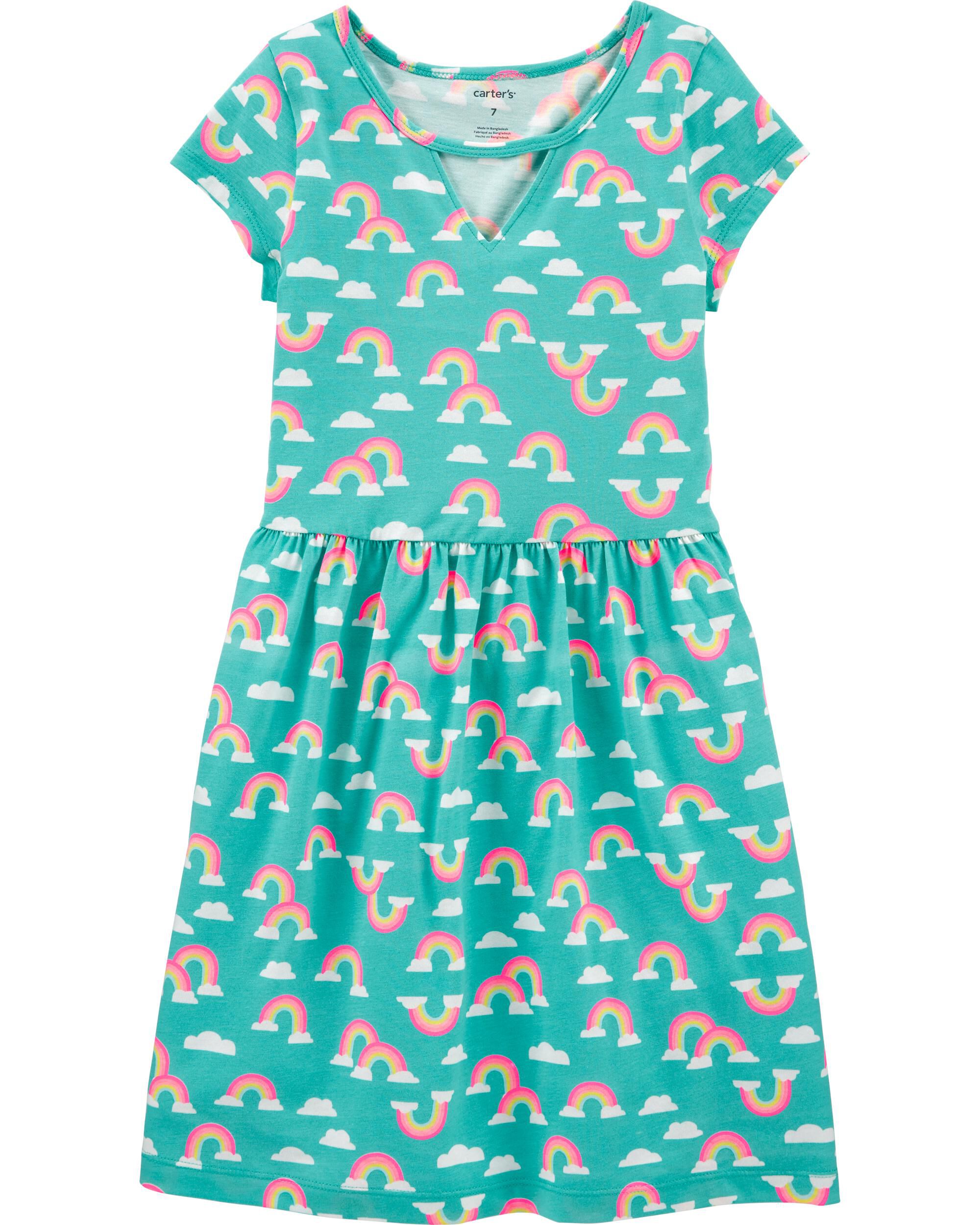 rainbow jersey dress