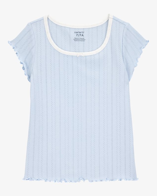 Product image 1 of Kid Pointelle Baby Tee - Blue