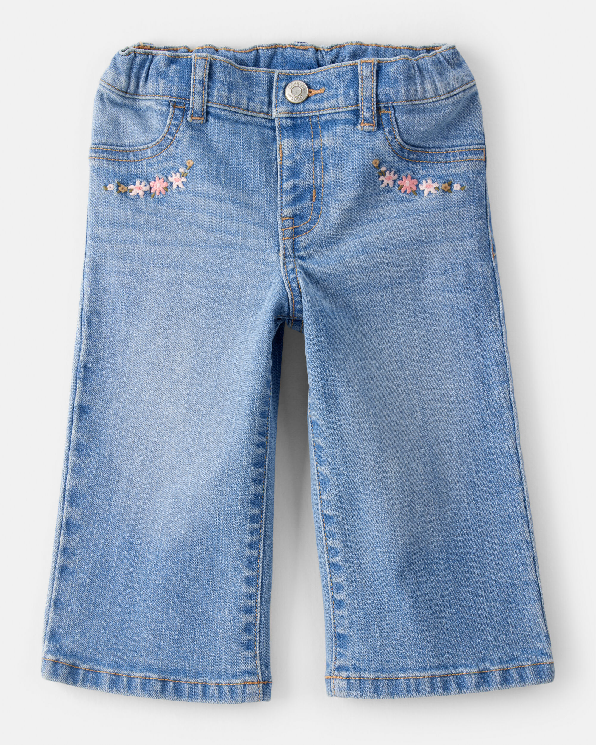 Baby Girl Denim Wide-Leg Jeans - Blue