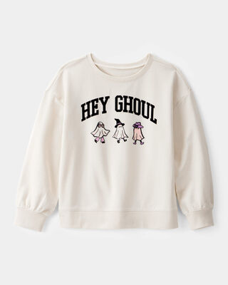 Product image 1 of Kid Halloween Hey Ghoul Pullover Sweatshirt - Ivory