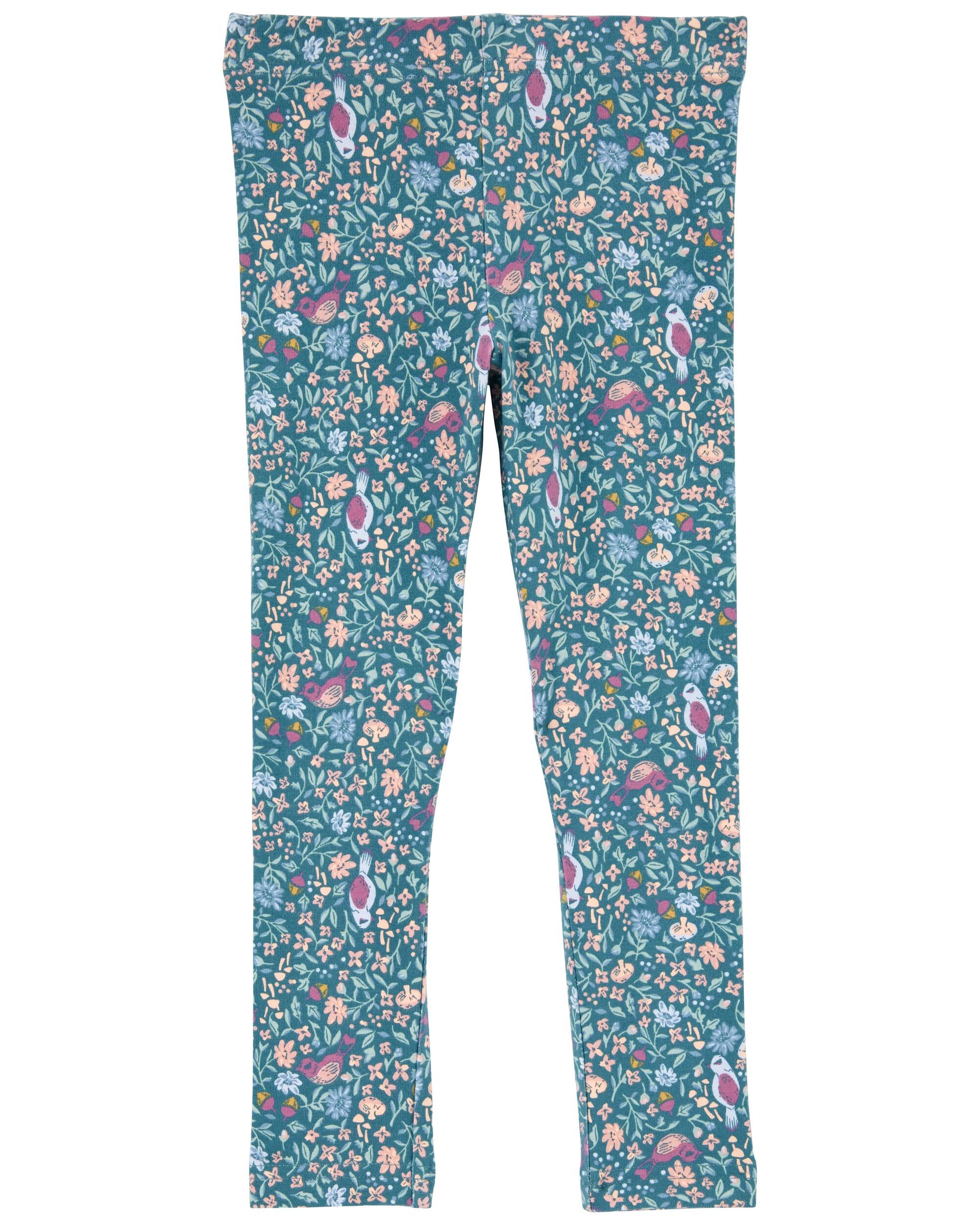 Baby Floral Print Stretch Leggings