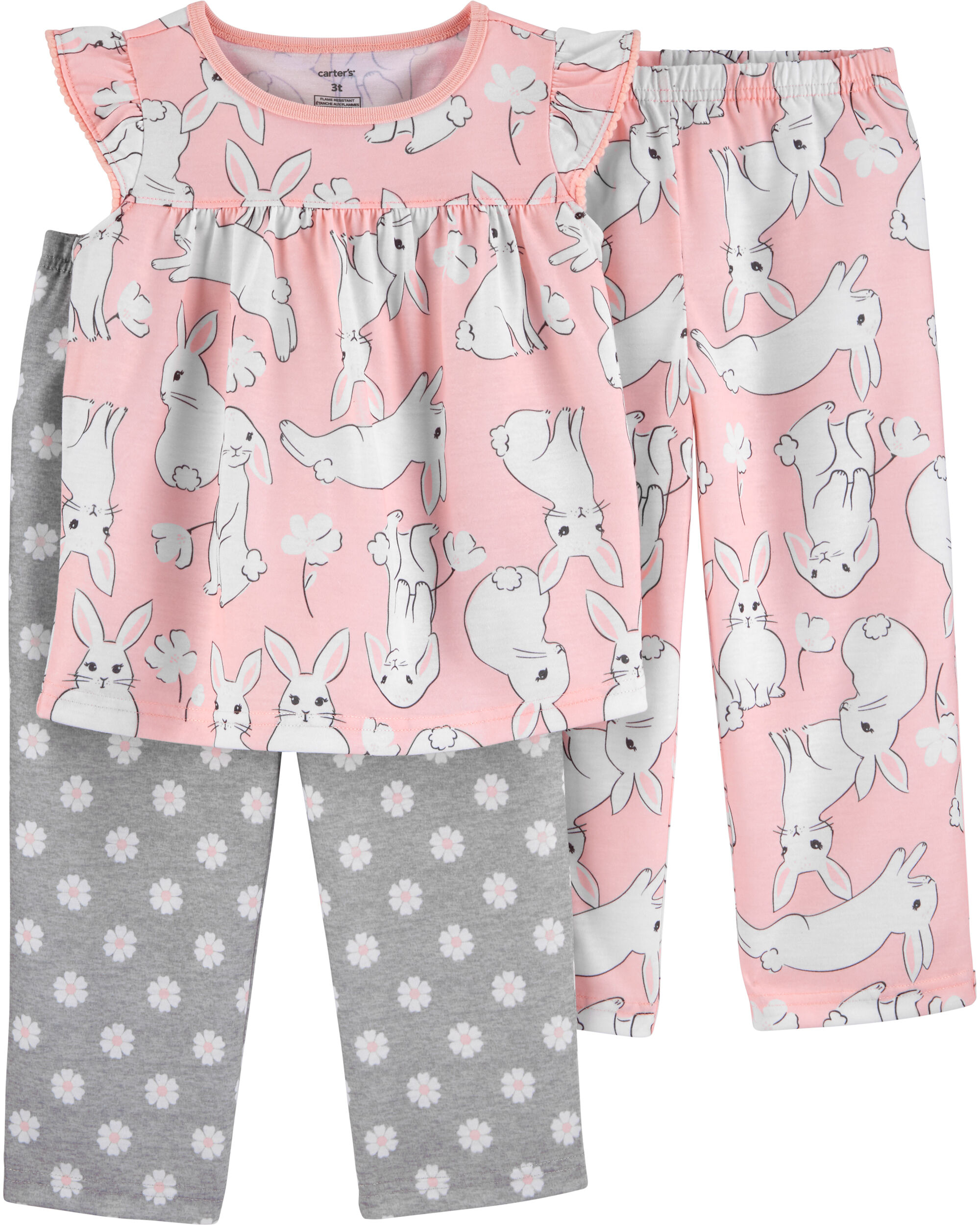 Baby Girl 3-Piece Pajamas 