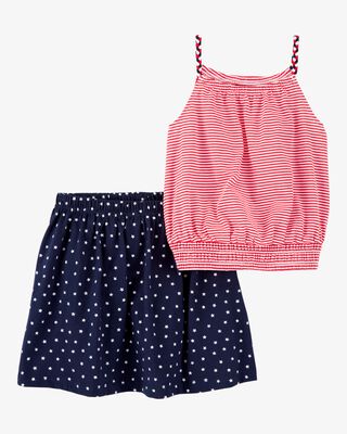 Product image 1 of Kid 2-Piece 4th Of July Tank & Skort Set