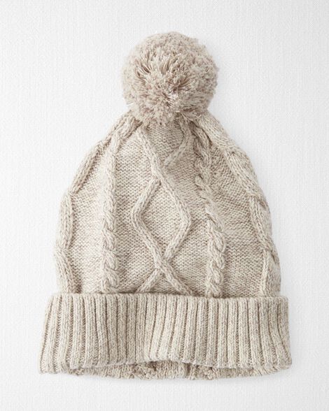  Product image 1 of Toddler Organic Cotton Cable Knit Beanie in Toasted Wheat