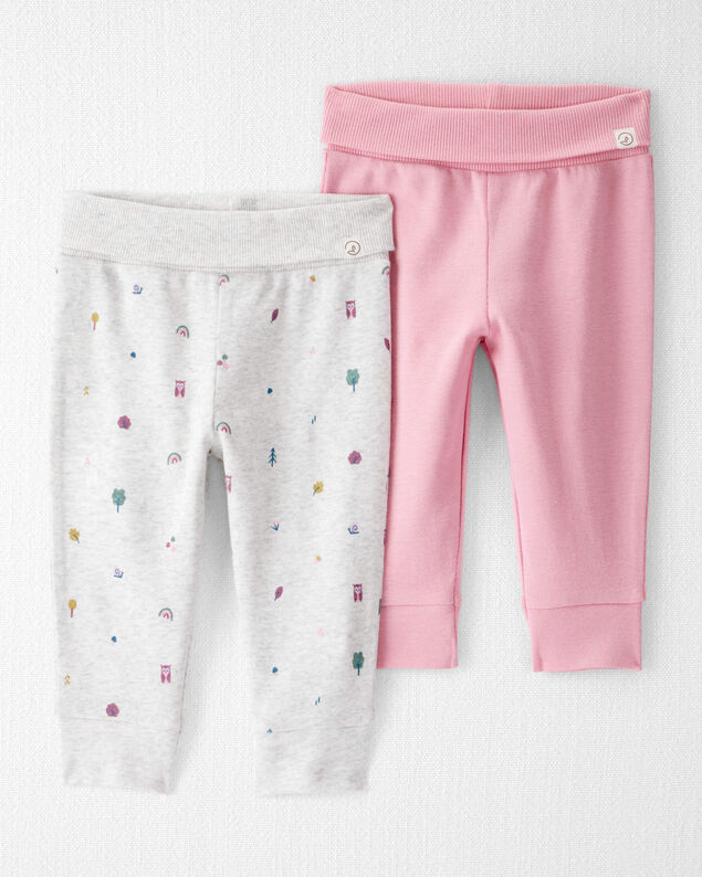 Product image 1 of Baby Girl 2-Pack Organic Cotton Grow-With-Me Joggers