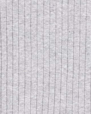Product image 2 of Toddler Solid Ribbed Cotton Blend 2-Piece Pajamas - Grey