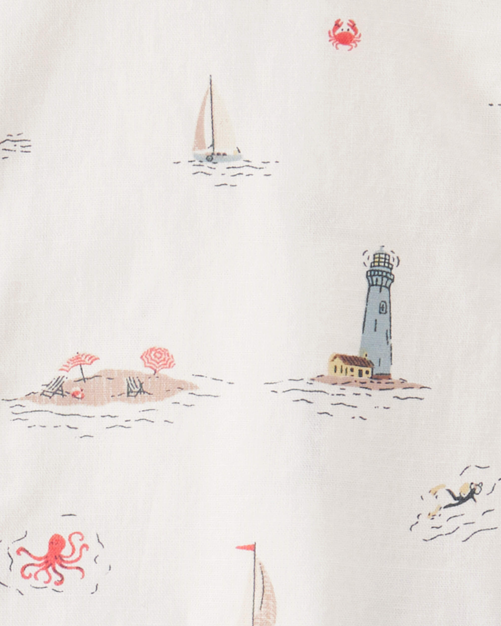 Toddler 2-Piece Set Made with Organic Cotton Coastal Vacation Print