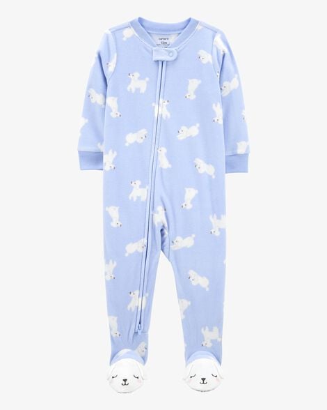 Pyjamas Fleece Footie Pjs Toddler 1-Piece Dog Fleece Footie Pajamas