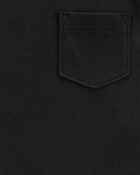 Product image 2 of Kid Solid Short-Sleeve Pocket Tee - Black
