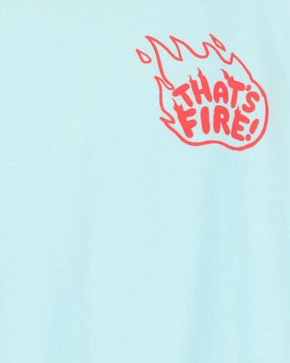 Product image 2 of Kid That's Fire Short-Sleeve Graphic Tee - Turquoise