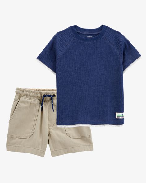  Product image 1 of Toddler 2-Piece Tee & Shorts Outfit Set