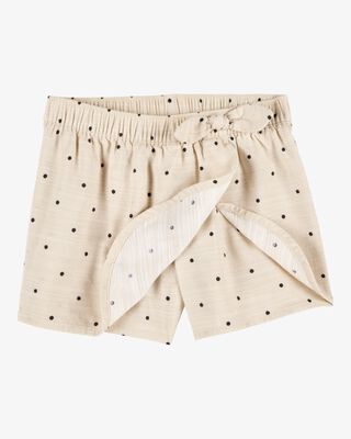 Product image 2 of Toddler Polka Dot Linen Look-alike Skort - Tan